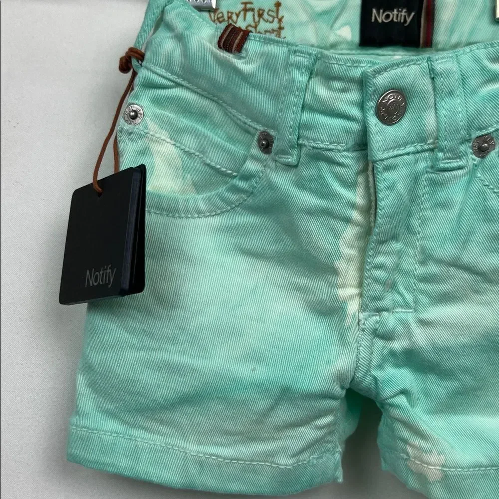 Notify Acid Green Hellabora Short denim size 4 NWT